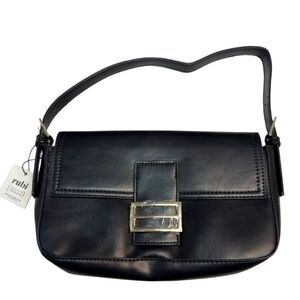 NWT Rubi Elegant Black Vegan Leather Crossbody - Modern & Timeless